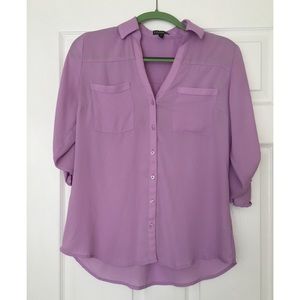 Light Purple Express Button Down